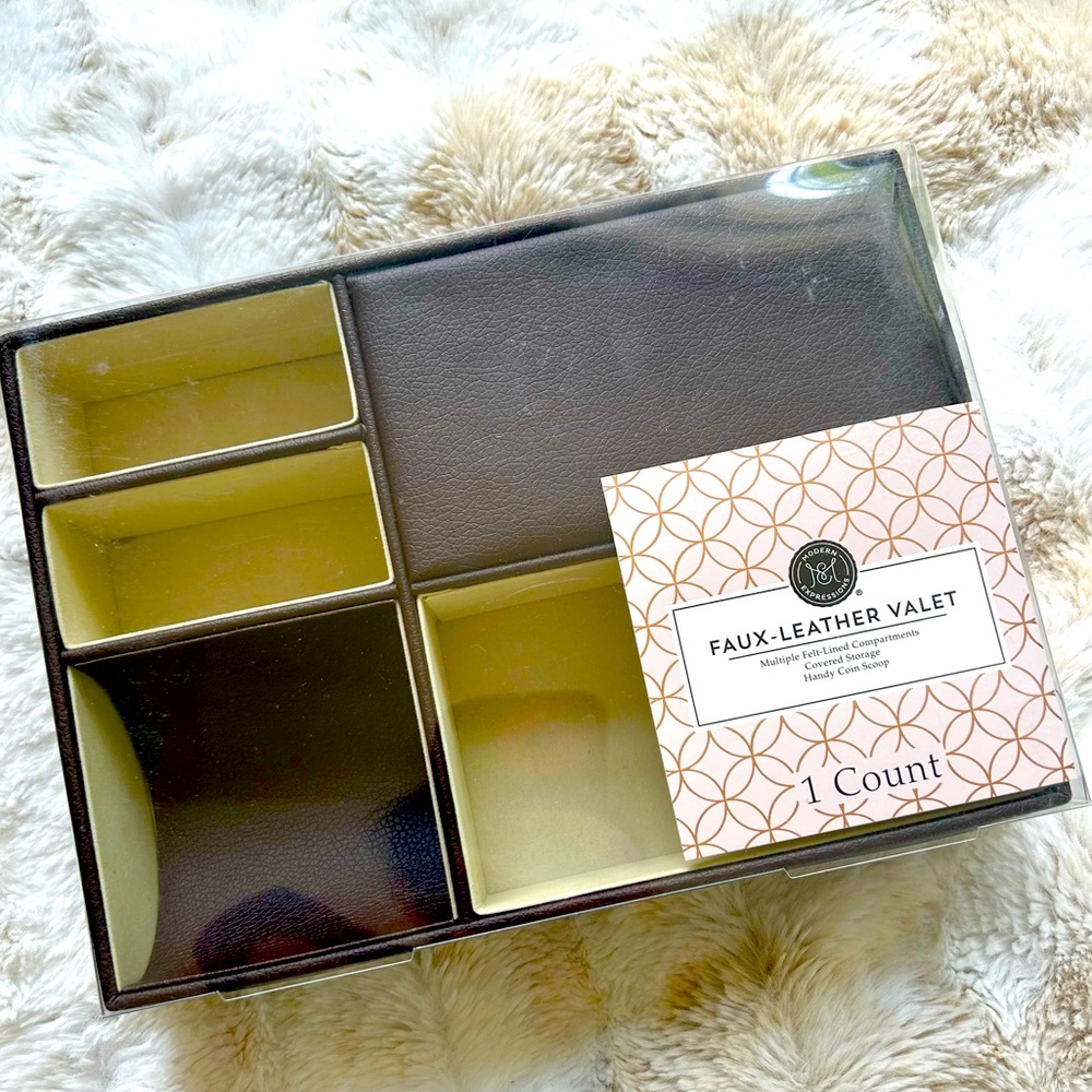 New in box leather Valet Tray